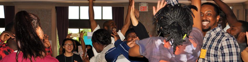 A group of people celebrating Black Heritage Month.