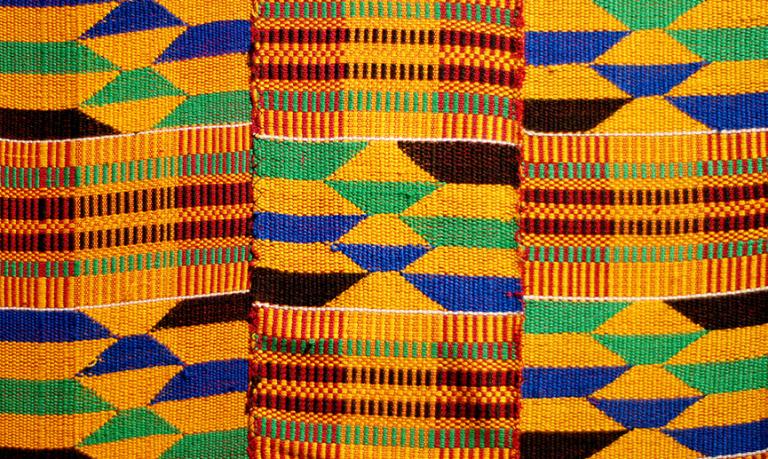 Un textile africain tissé 
